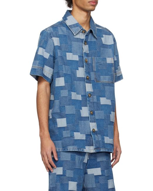 A.P.C. Blue A. P.c. Gil Short-sleeve Shirt M Indigo for men