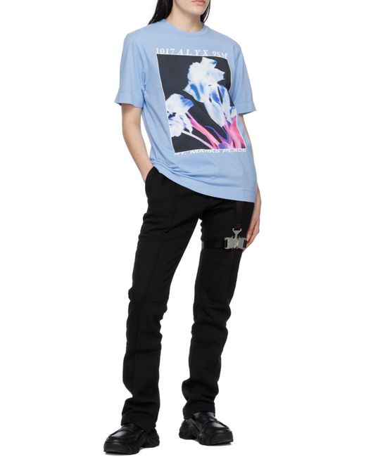 1017 ALYX 9SM Black Buckle-Detail Track Pants for men