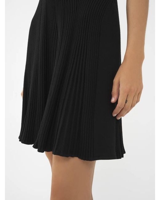 Chloé Black Small High-Neck Mini Wool Dress