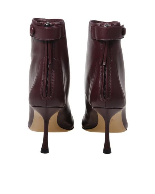 Francesco Russo Brown Round-Toe High-Heeled Ankle Boots