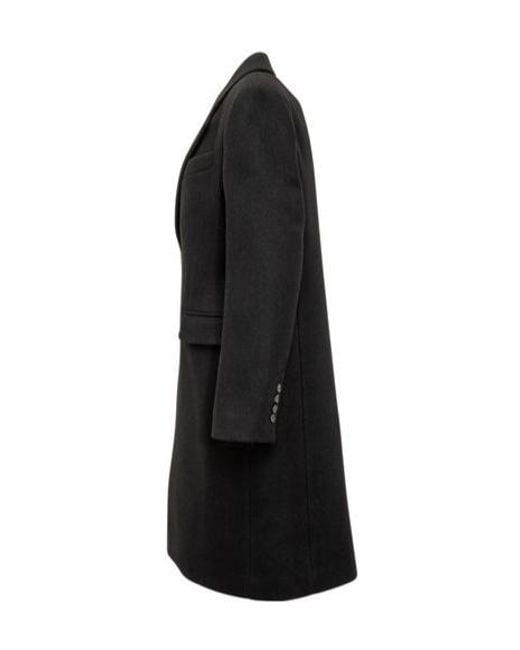 AMI Black Single-Breasted Coat