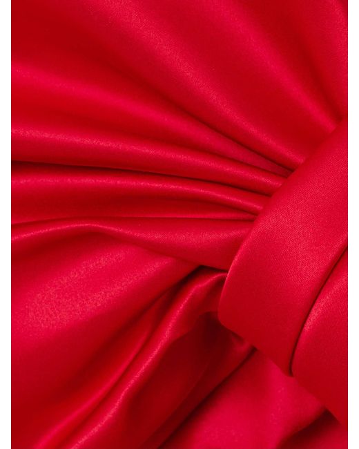 Simone Rocha Red Oversized Bow Satin Top
