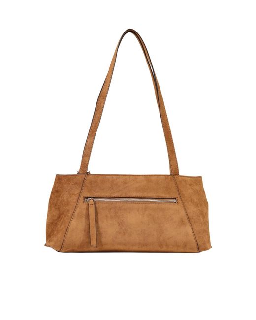 Guess Brown Large Tote Bag With Double Handles
