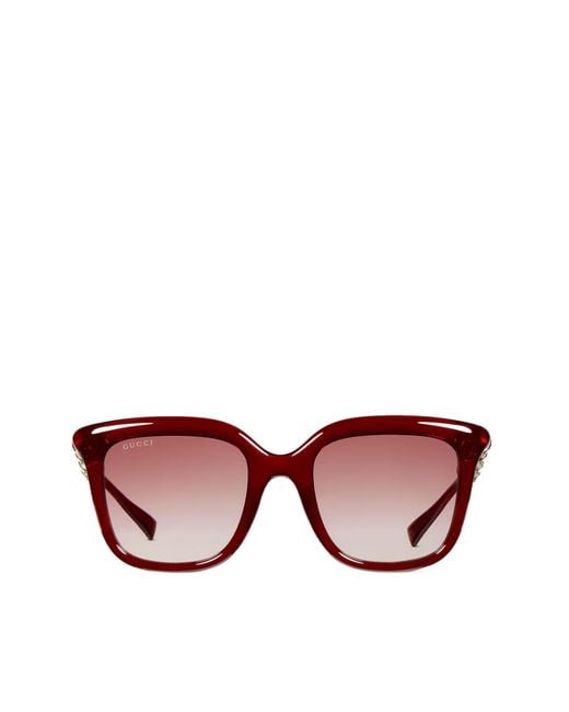 Gucci Pink Square Frame Sunglasses