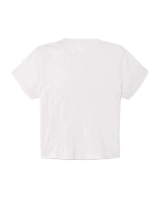 Re/done White Short-Sleeved T-Shirt