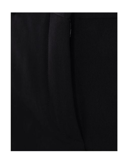 Dries Van Noten Black Belt-Loop Casual Pants