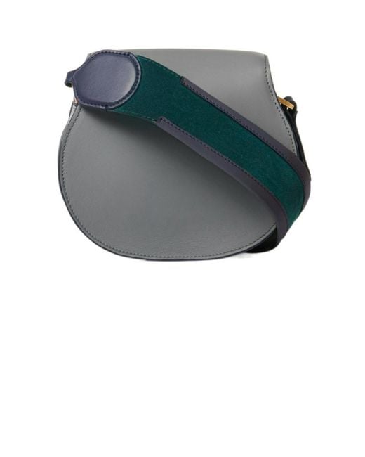 Chloé Gray Shoulder-Strap-Detailing Shoulder Bag