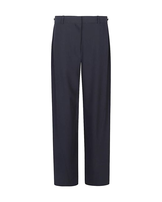 The Row Blue Casual Pants With Belt Loops