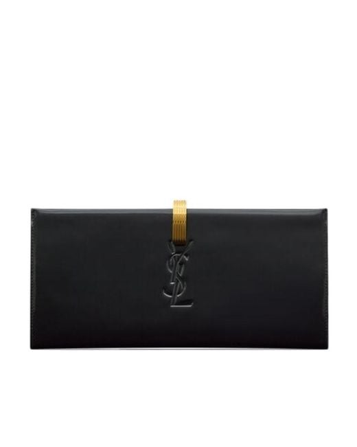 Saint Laurent Black Daria Minaudière Clutch Bag