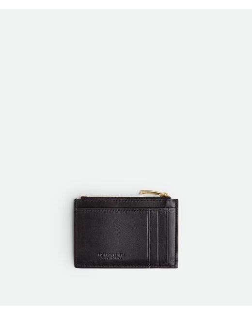 Bottega Veneta Black Cassette Zippered Card Case