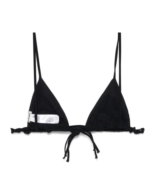 Jil Sander Black Braid-Detail Triangle Cup Bikini Top