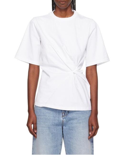 Rohe White Draped Front T-Shirt