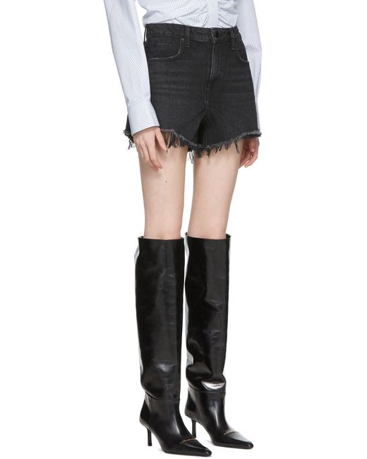 Alexander Wang Black Bite Denim Shorts