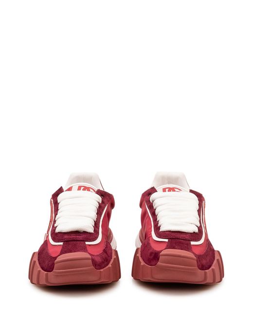 Dolce & Gabbana Red Burgundy Logo Sneakers for men