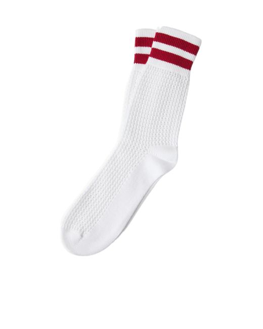 Brunello Cucinelli White Open-Knit Socks