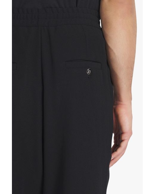 Balmain Black Slouchy Tapered Pants for men