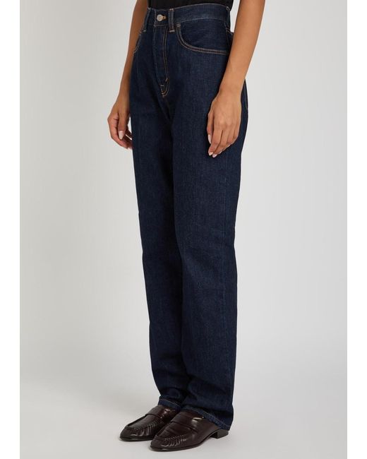 Polo Ralph Lauren Blue High-Waist Straight-Leg Jeans