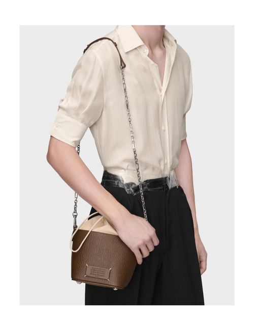 Maison Margiela Brown 5Ac Chain Bucket Bag