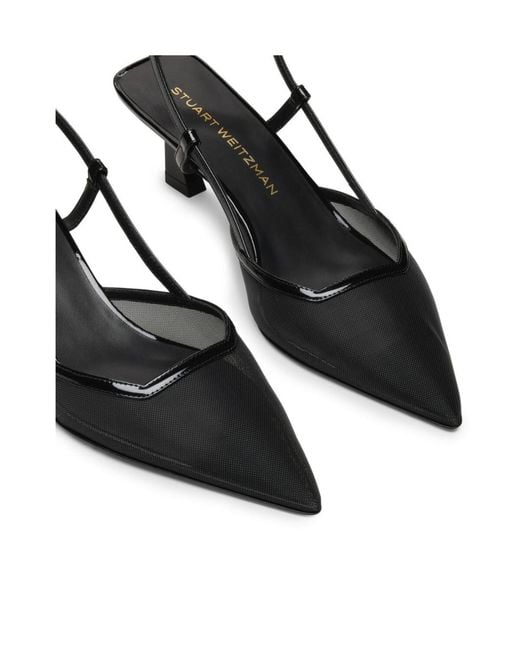 Stuart Weitzman Black Vinnie 50 Slingback