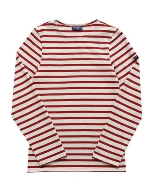 Saint James Pink Striped T-Shirt for men