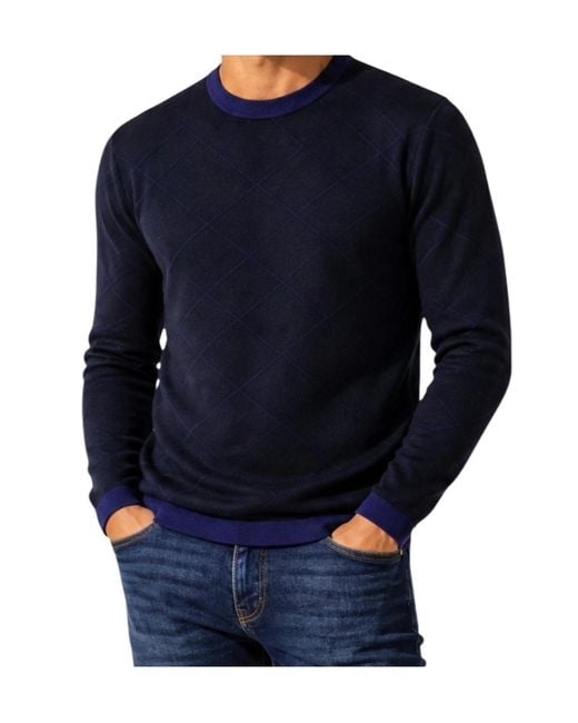 ARMANI EXCHANGE Blue Crew-Neck Knit Top for men