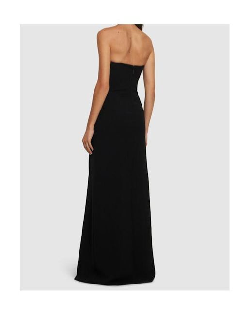 16Arlington Black Angelique Strapless Crepe Gown