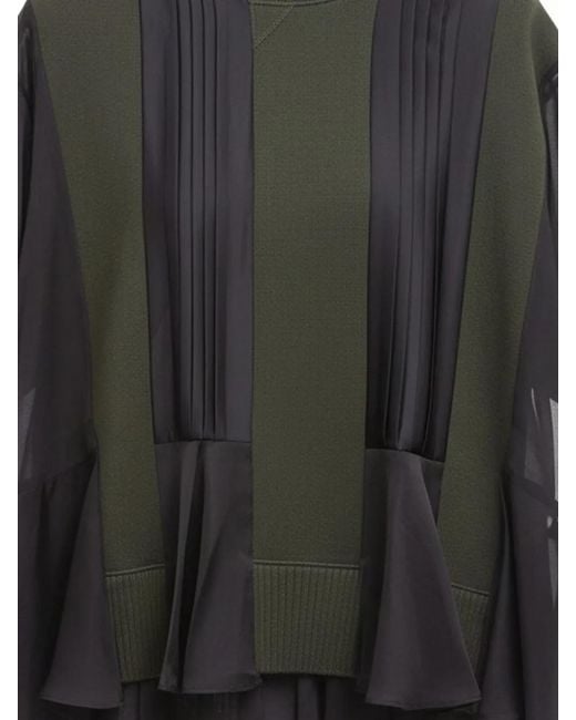 Sacai Black Short-Sleeved Cover-Up