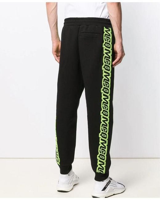McQ Alexander McQueen Black Logo Ribbon Sweatpants for men
