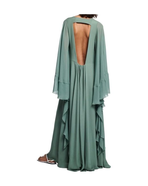 Dorothee Schumacher Green Sheer Twist Dress