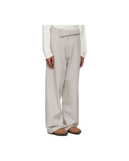 Kiko Kostadinov Gray Navin Wide Trousers for men