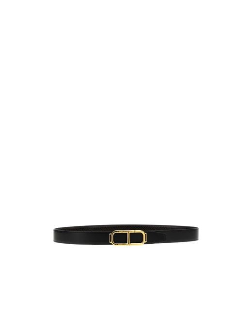 Tom Ford White T-Logo Reversible Belt for men