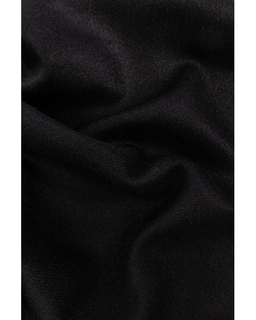 Giorgio Armani Black Cashmere Scarf With Fringes for men