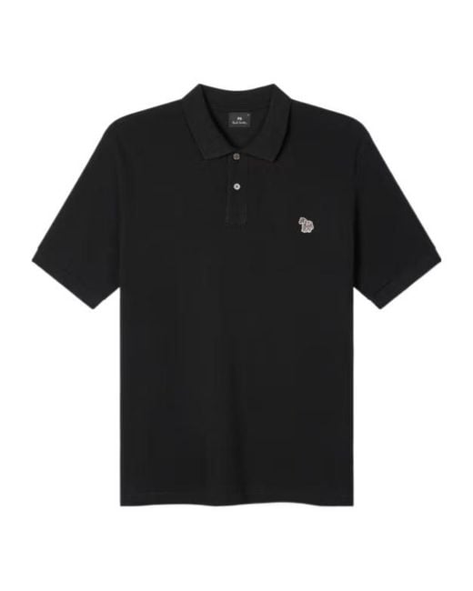 Paul Smith Black Ps Paul Smith Zebra Logo Polo Shirt for men