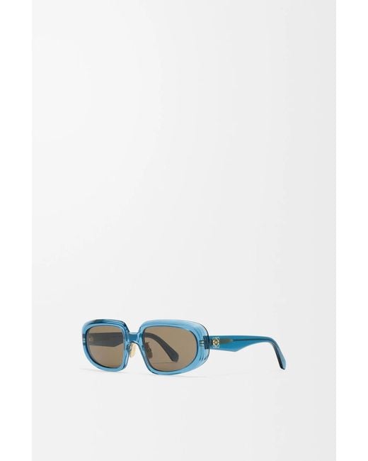 Loewe Blue Mini Anagram Steps Rectangular Sunglasses
