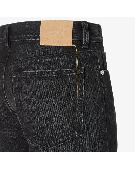 Fendi Black Long Jeans for men