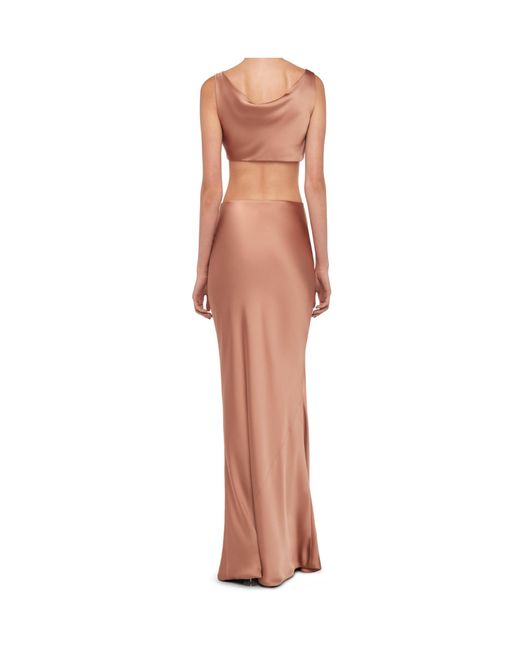 Norma Kamali Pink Bias Maxi Skirt