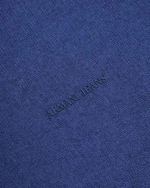 Armani Jeans Blue Round Neck Patch Pullover for men