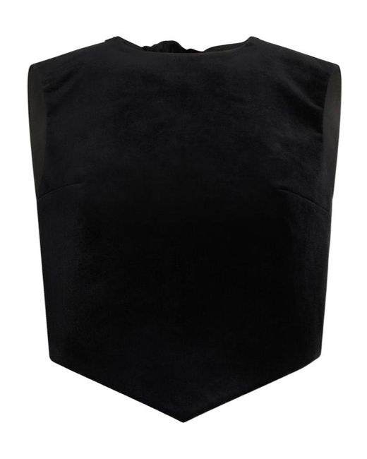 Patou Black Scarf Top