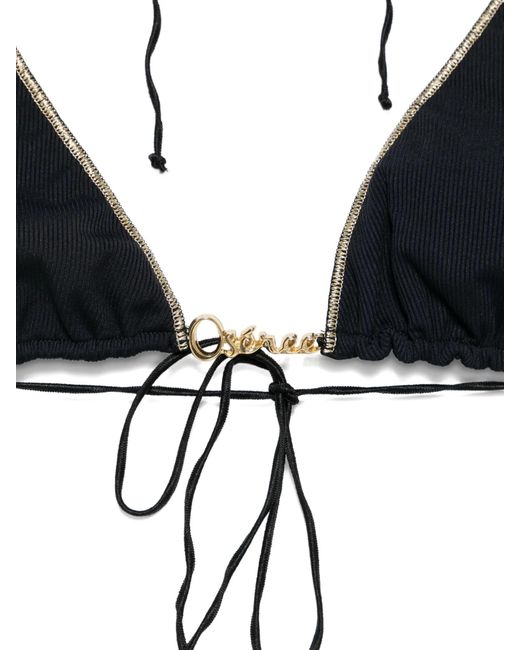 Oseree White Ribbed Bikini