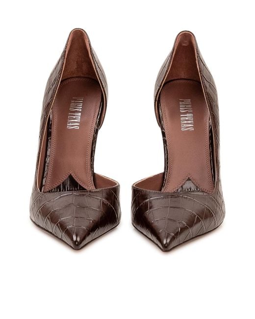 Paris Texas Brown Vera Pointed-Toe Pumps