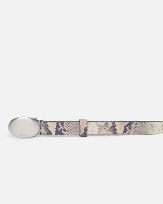 Pinko White Snake Print Belt