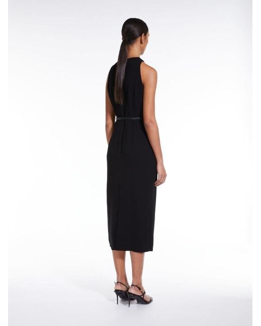 Max Mara Black Pleated Dress