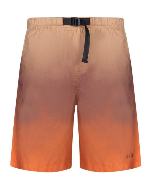MSGM Orange Gradient Effect Bermuda Shorts for men