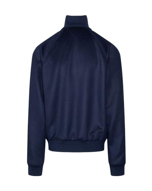 Bottega Veneta Blue Zip-Up Track Jacket for men