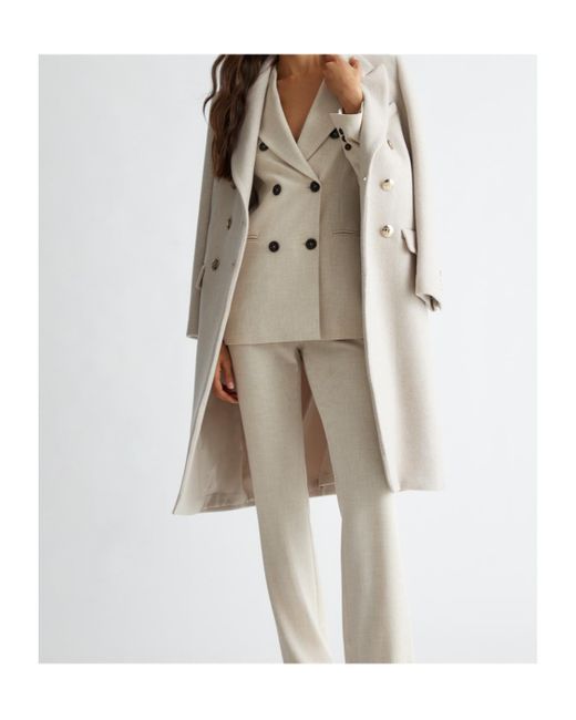 Liu Jo White Double-Breasted Coat