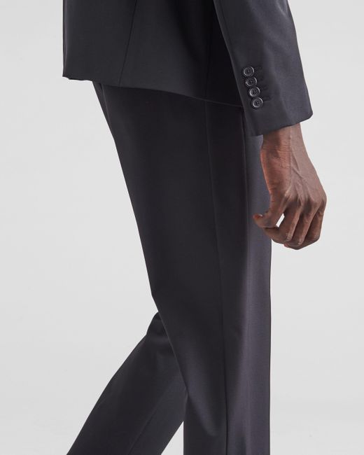 Prada Black Stretch Technical Fabric Pants for men