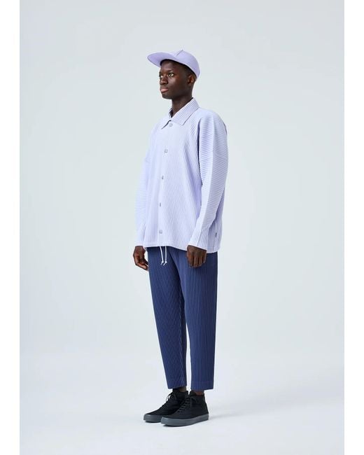 Homme Plissé Issey Miyake Blue Homme Plissé Issey Miyake Pleated Tapered Pants for men