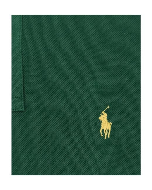 Polo Ralph Lauren Green Logo Embroidered Short-Sleeved Polo Shirt for men