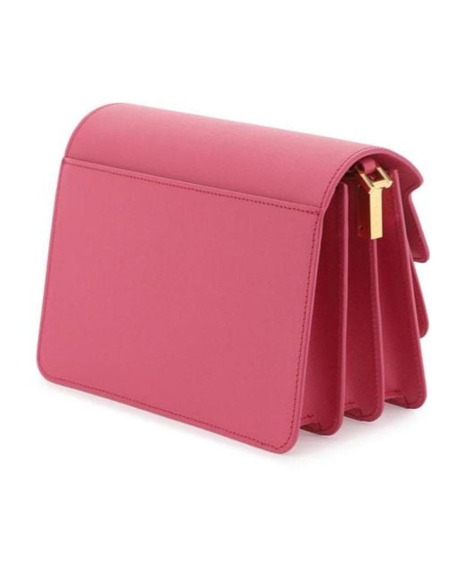 Marni Pink Trunk Foldover Top Medium Shoulder Bag