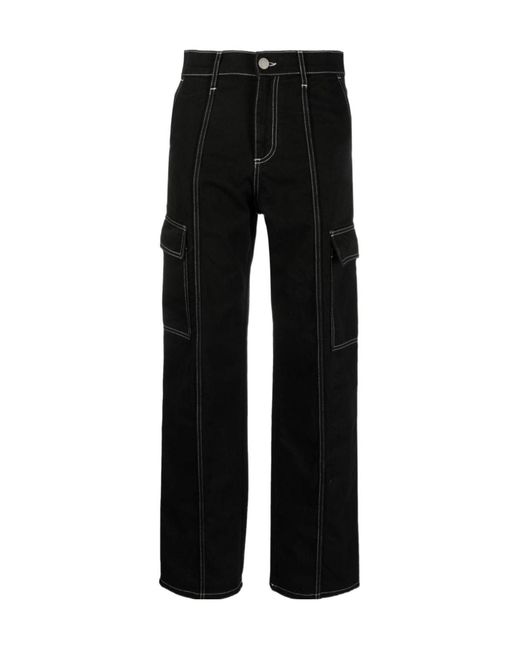 Philosophy Di Lorenzo Serafini Black Cargo Straight-Leg Jeans